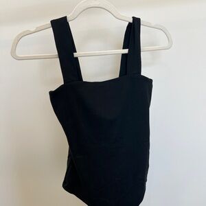 Nuuds Classic Black square neck tank top bodysuit